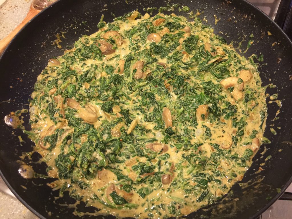 Creamy Spinach with Mushrooms | First...you have a beer