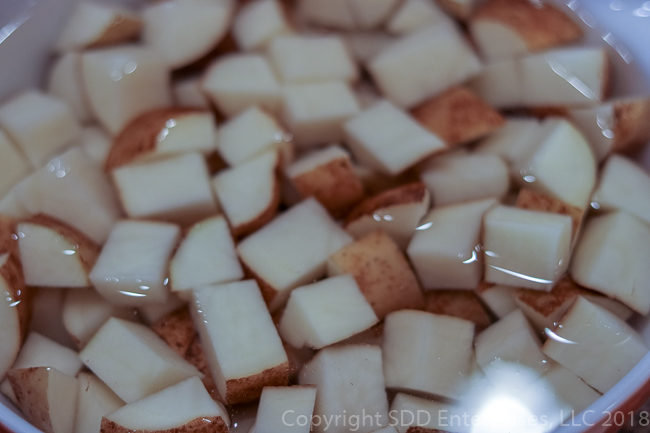 Soaking Potatoes in Cold Water