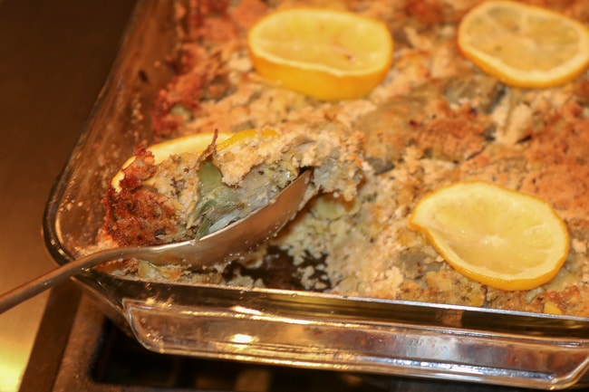 Stuffed Artichoke Casserole