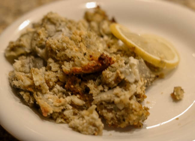 Stuffed Artichoke Casserole on a Plate