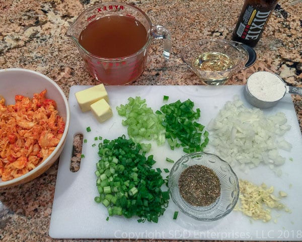 Crawfish etouffee ingredients
