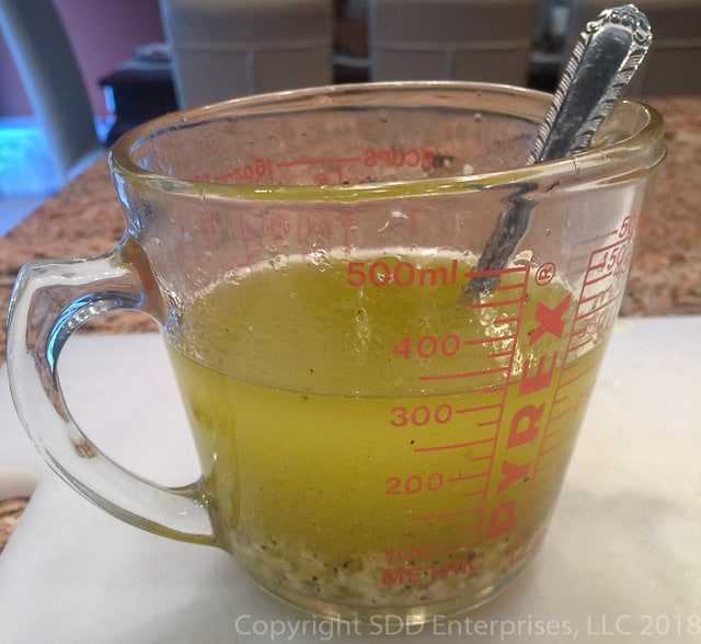Sensation Salad dressing in a measuring cup