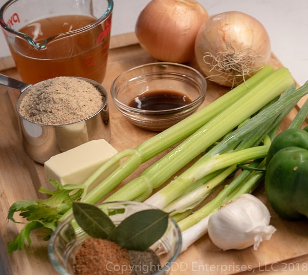 Stuffed eggplant with shrimp ingredients