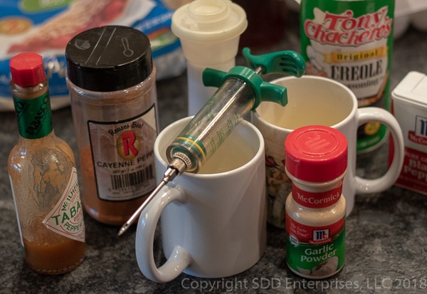 ingredients for fried turkey injection