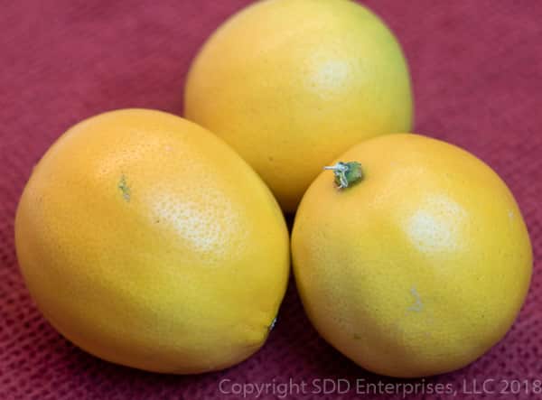 three meyer lemons