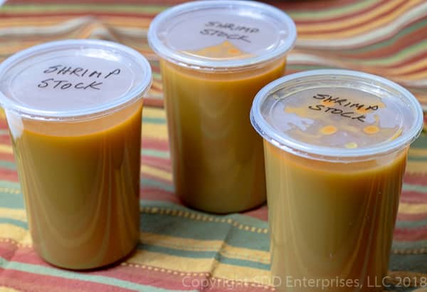 3 home made chicken stock in quart containers