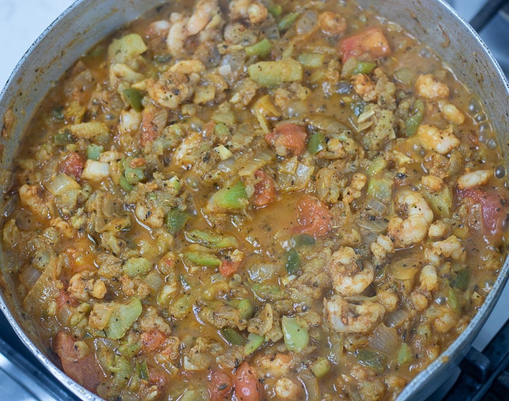 Mirliton and Shrimp Dressing First...you have a beer