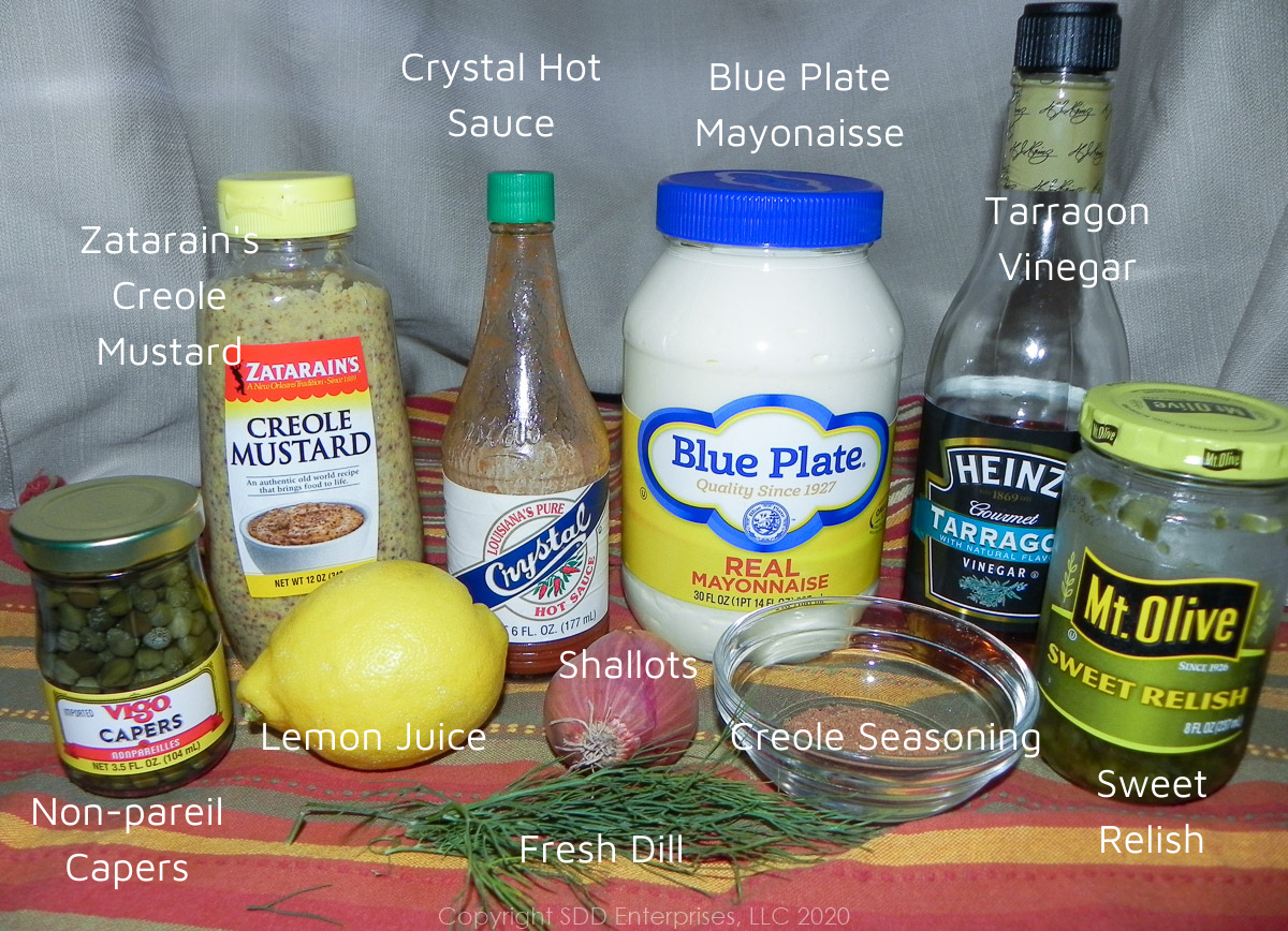 all ingredients for creole tartar sauce