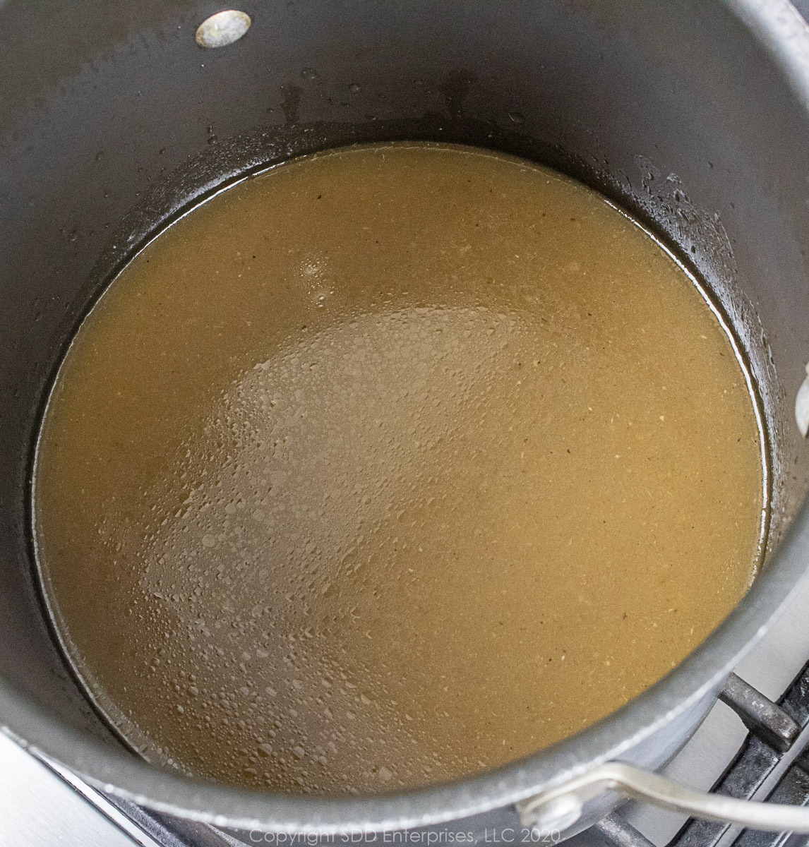 strained chicken stock