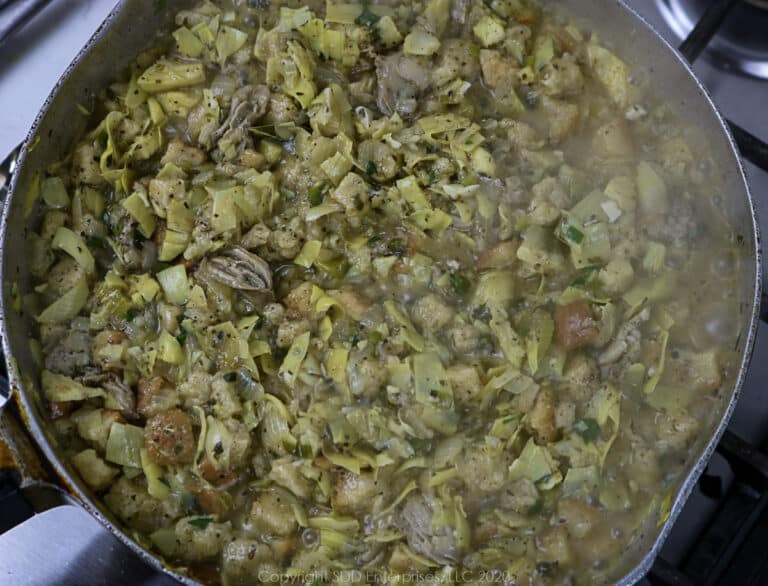 Oyster Artichoke Dressing First...you have a beer