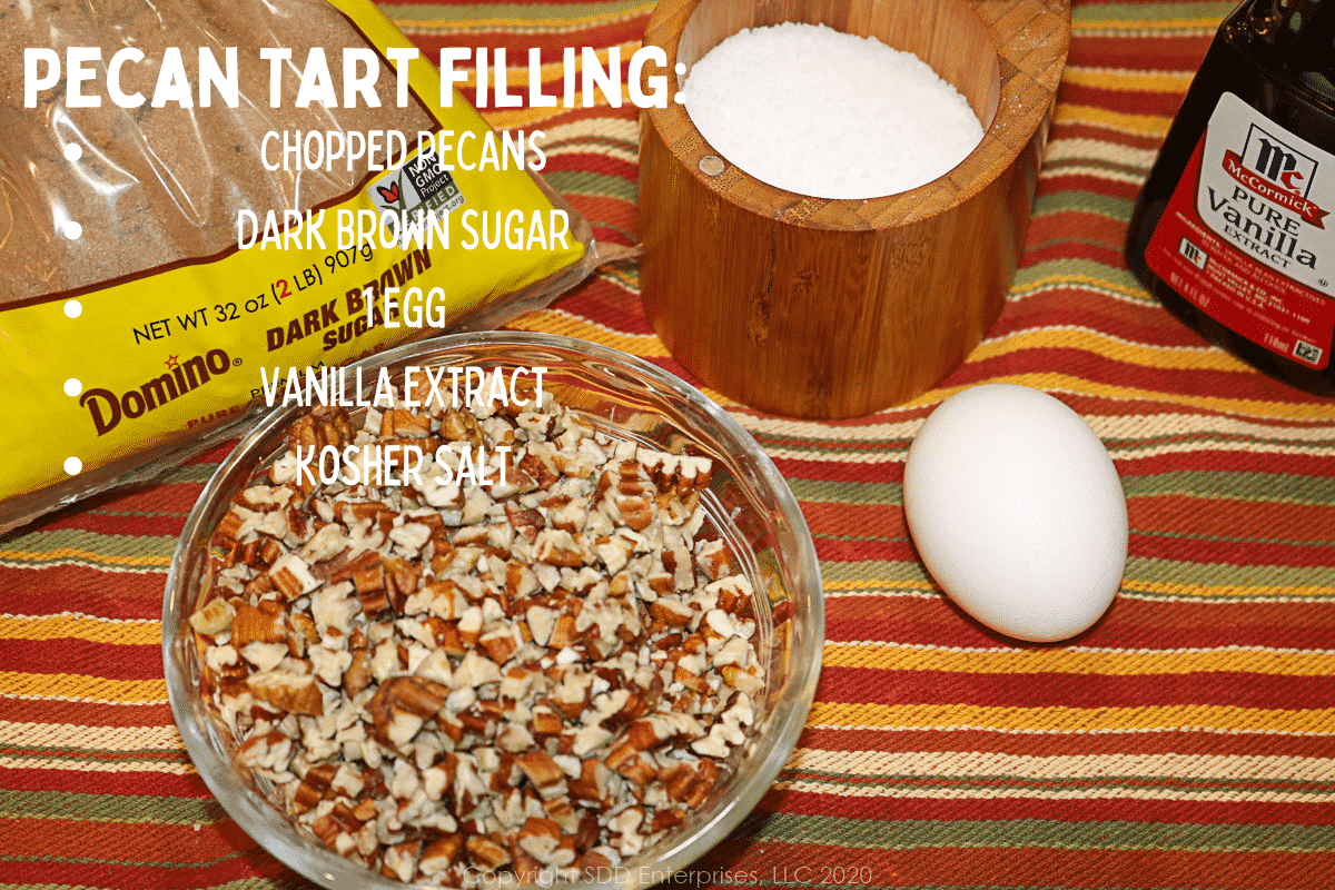 ingredients for pecan tart filling