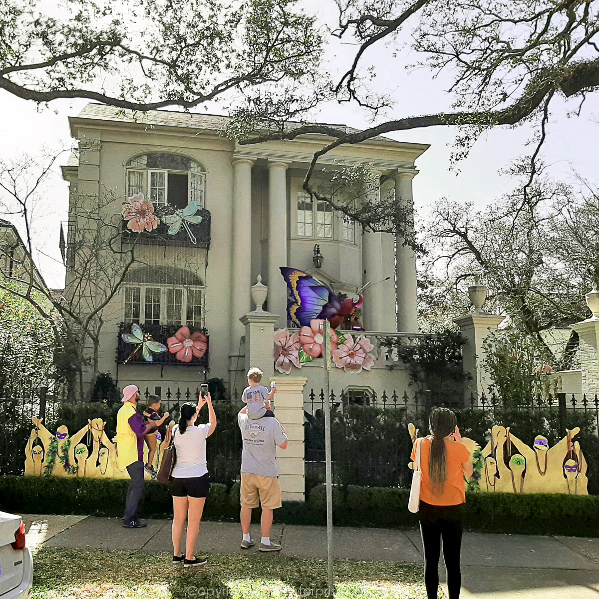 House Float on S Charles Ave with Butterfly