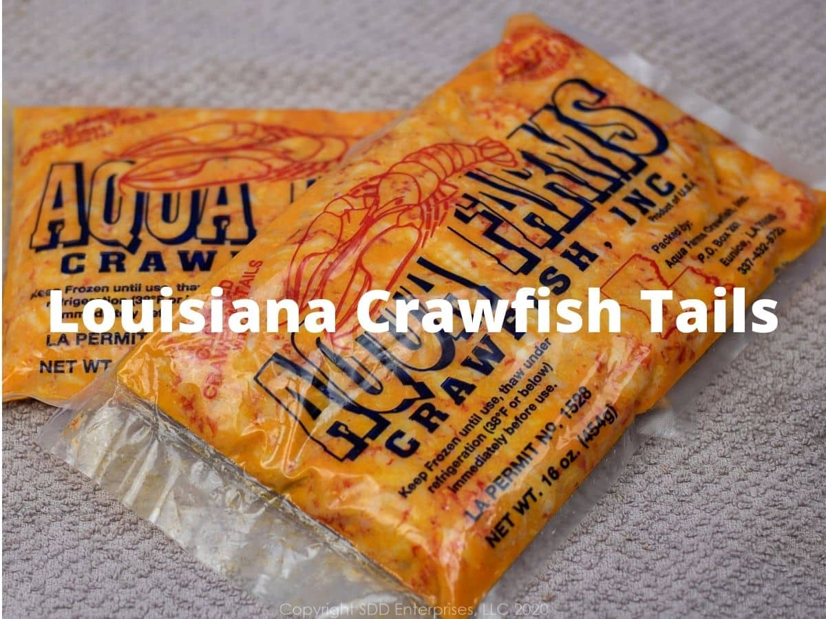 Two 1-pounds packages of Louisiana crawfish tails