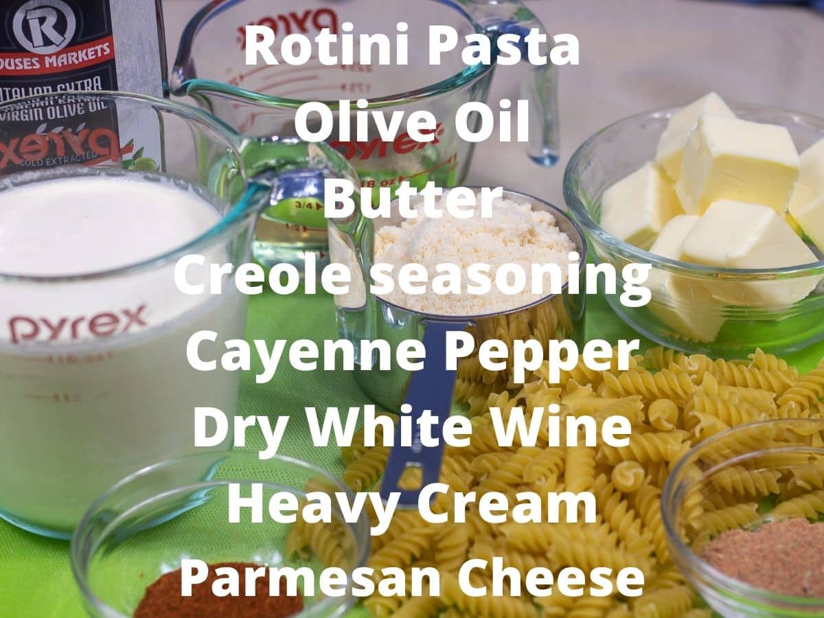 prepped ingredients for crawfish monica