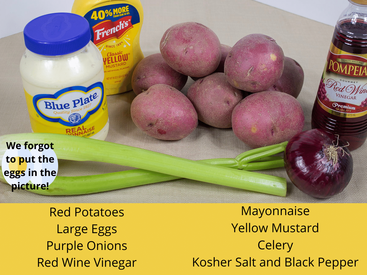 ingredients for potato salad