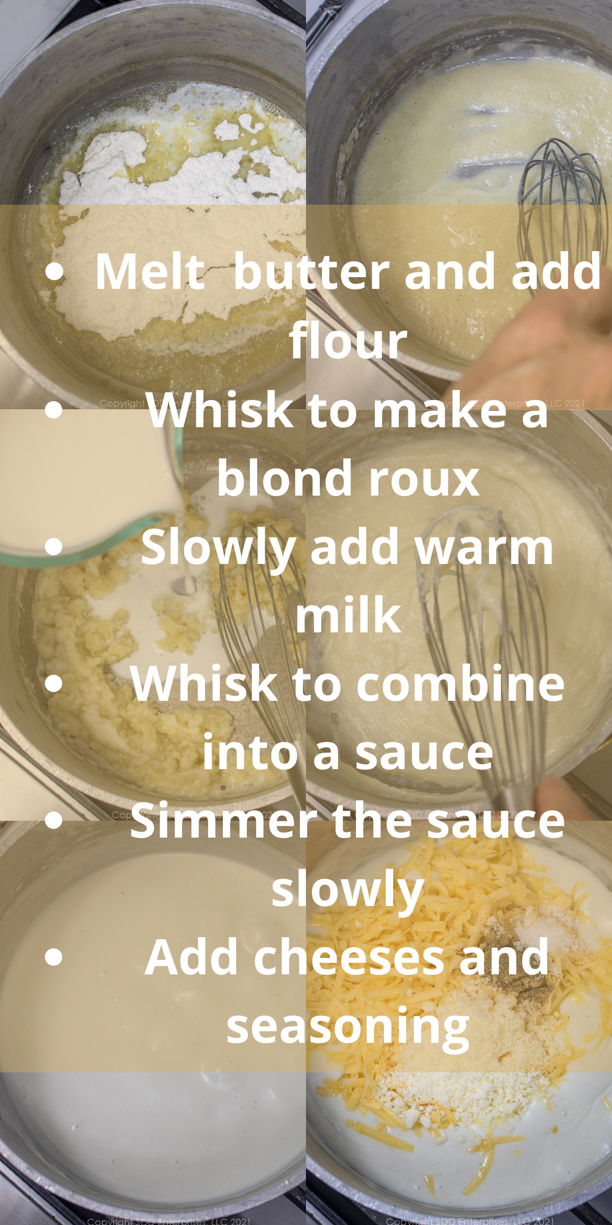 steps to make a cheese sauce