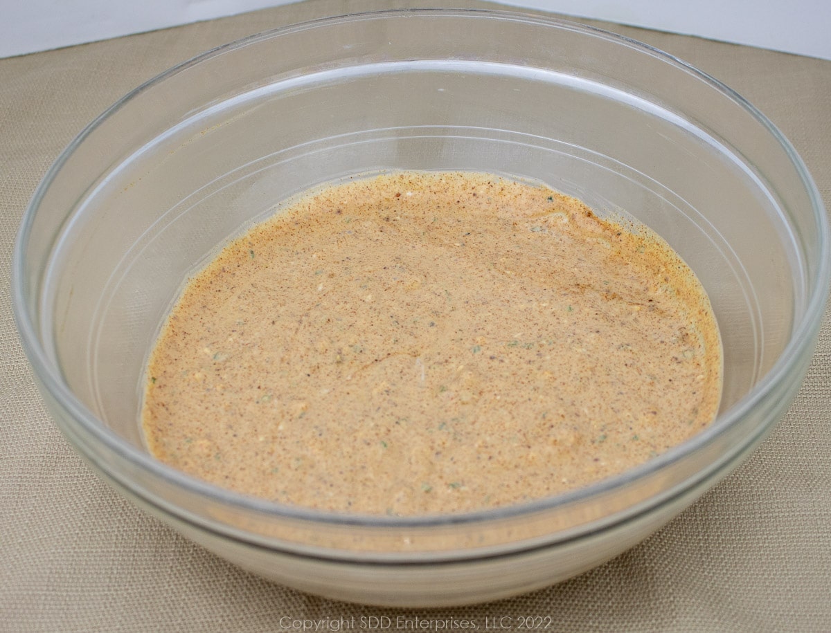 cajun dipping sauce in a glass bowl