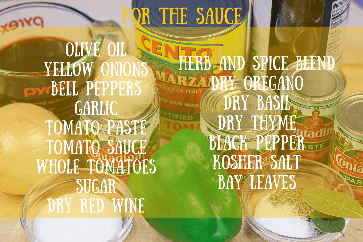 ingredients for the sauce