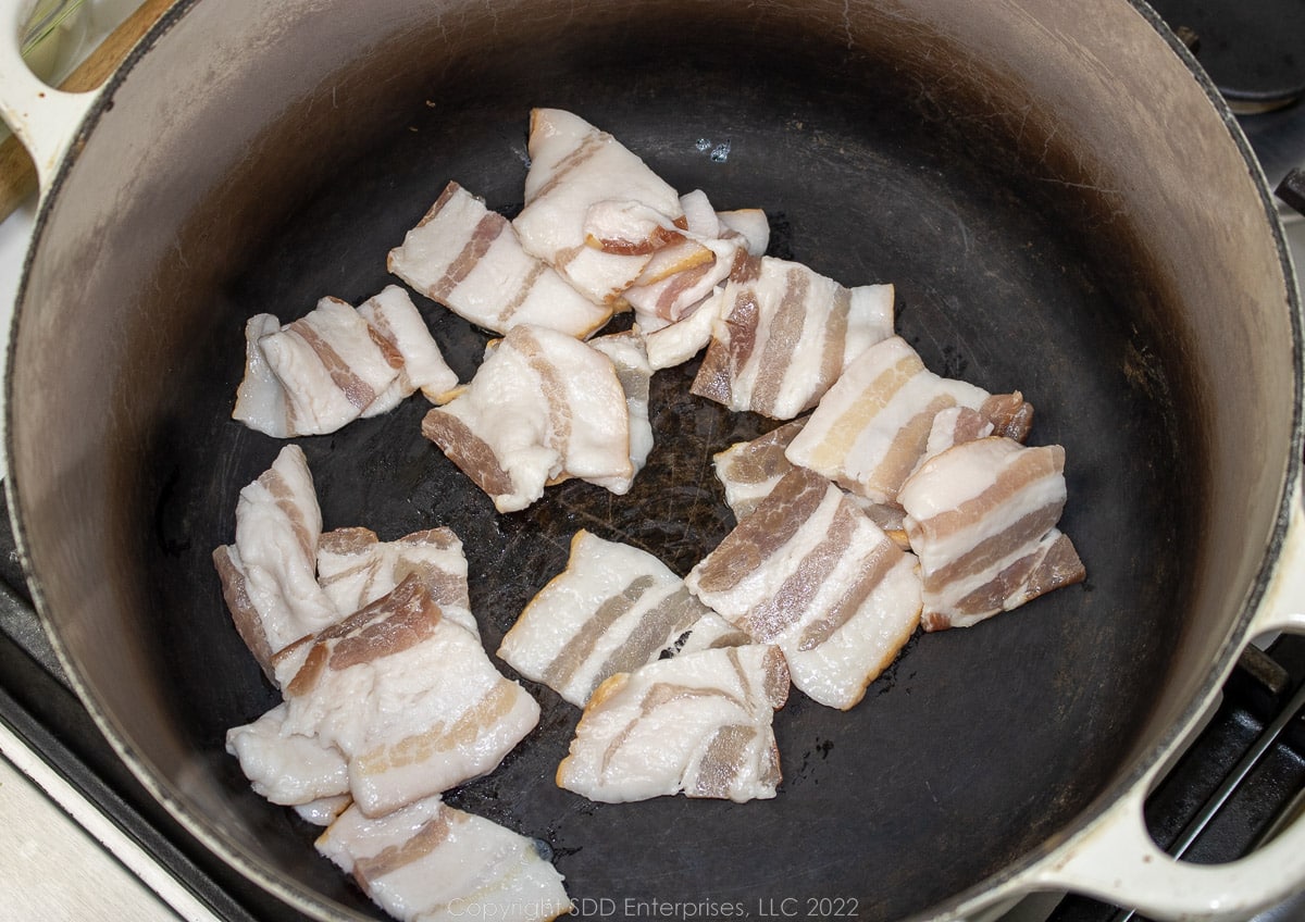 bacon in a Dutch oven