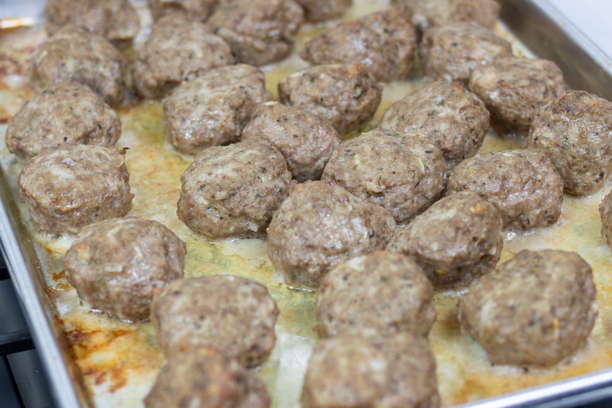 meatballs right out of the oven