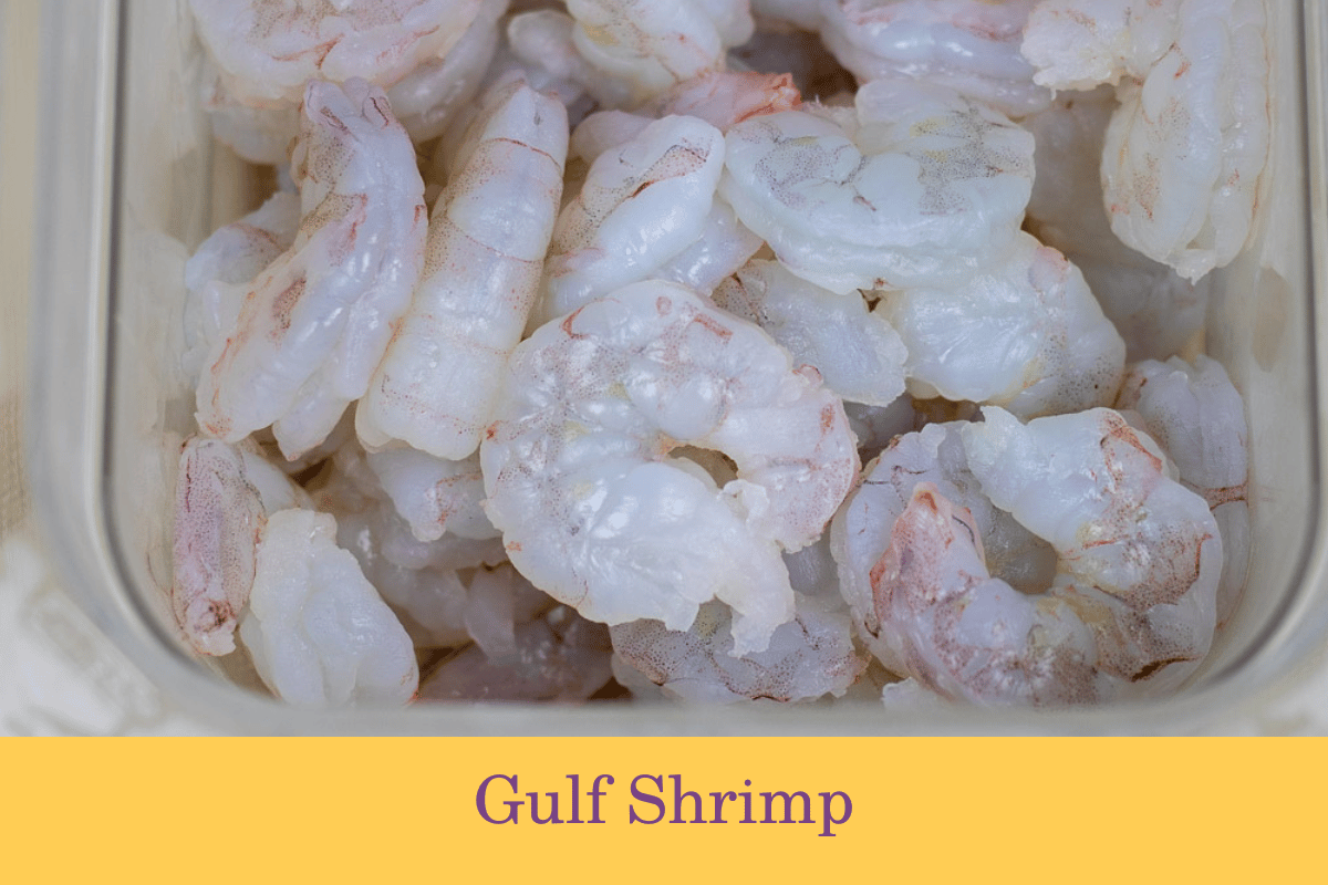 fresh, peeled shrimp