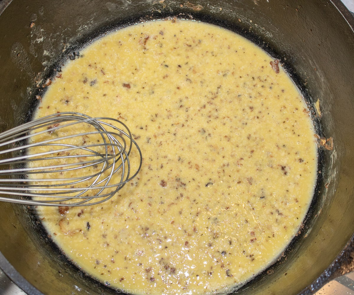 starting a roux in a Dutch oven
