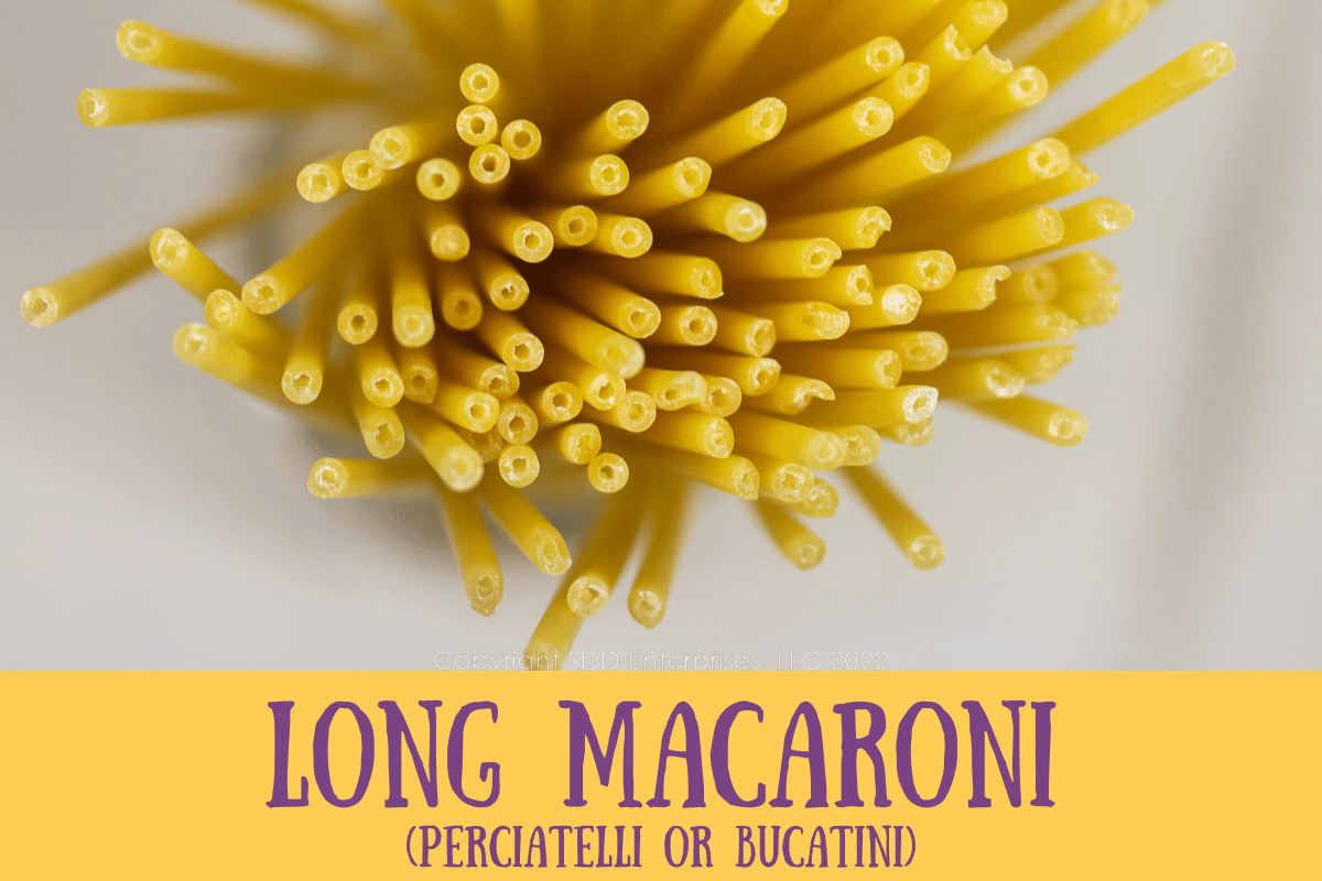 uncooked long macaroni