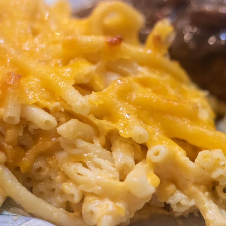 mac and cheese on a plate