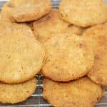 fried green tomatoes on a cooling rack