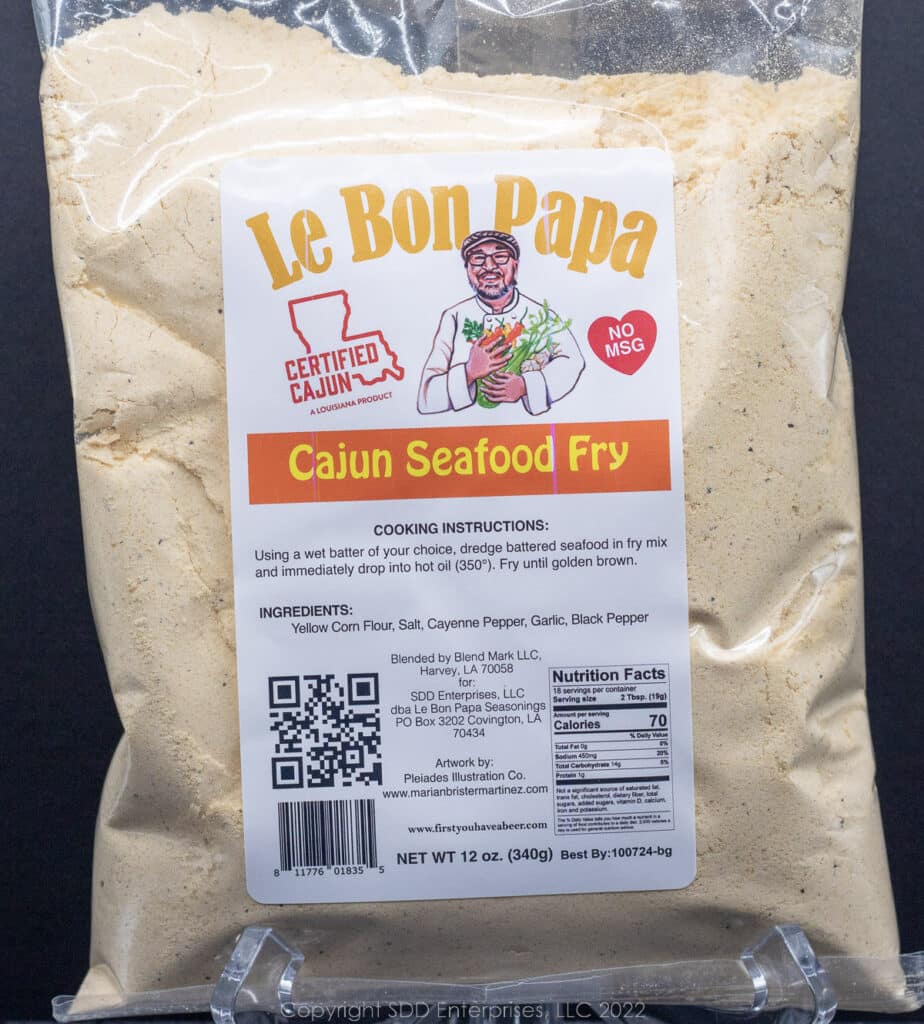 Le Bon Papa Cajun Seafood Fry advertisement