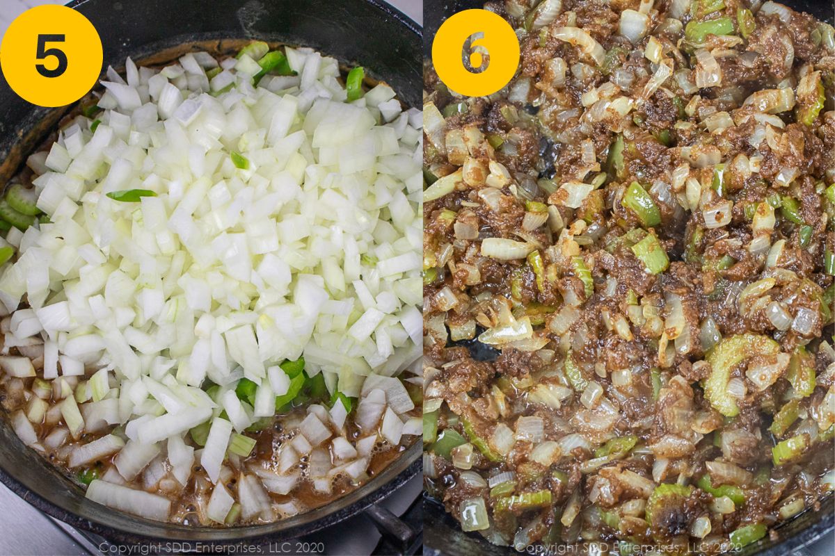 Steps for making gumbo.