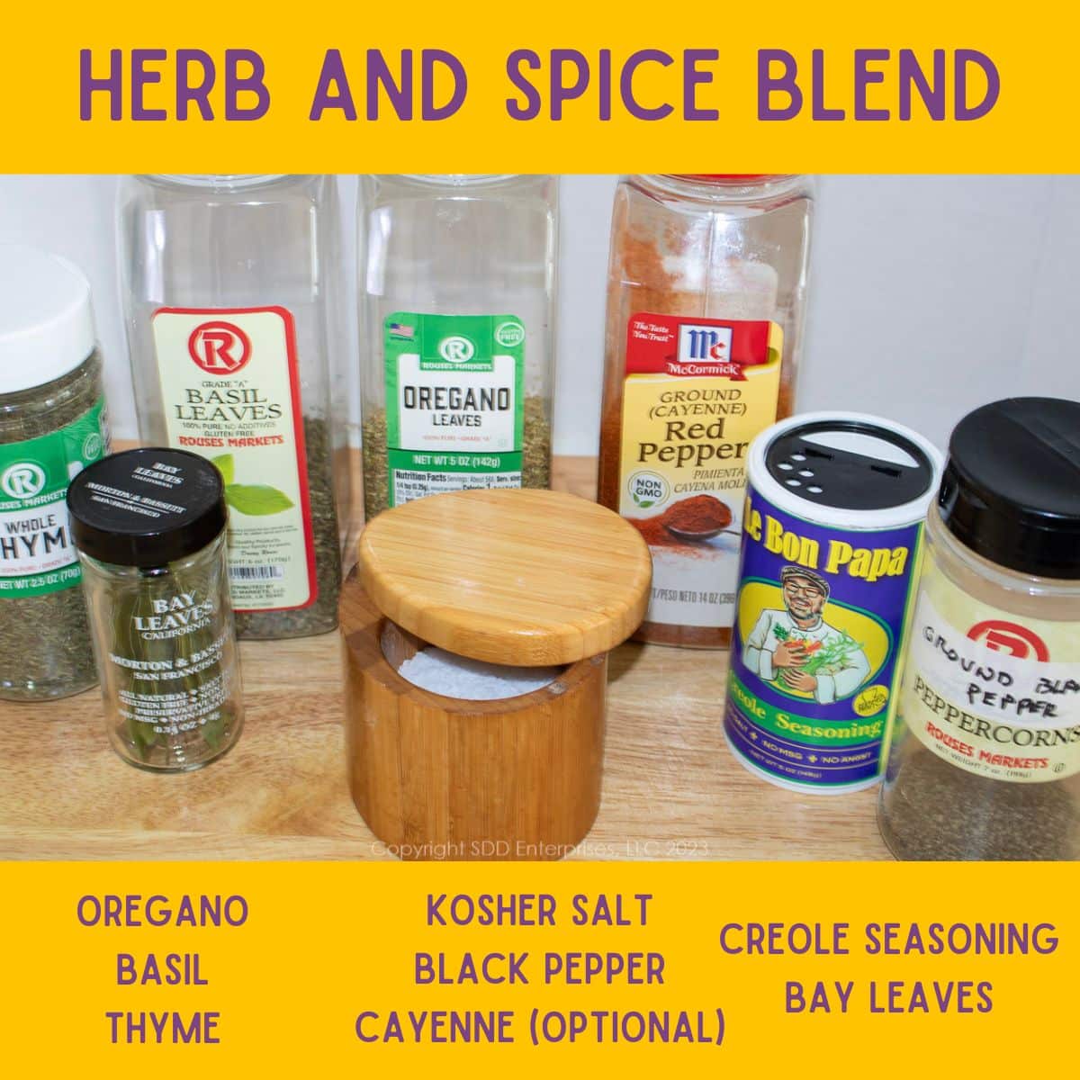 Herbs and Spices for Shrimp Creole