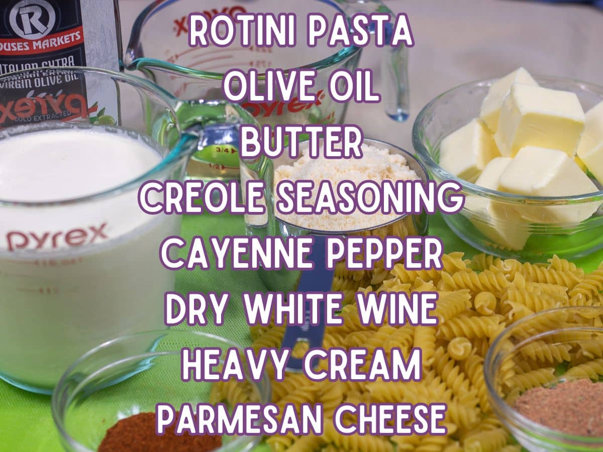 Ingredients for Crawfish Monica.