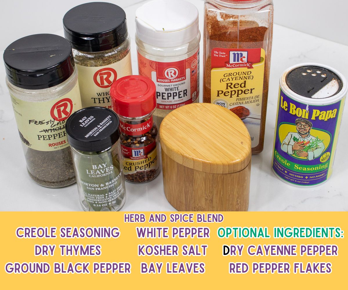 Herbs and Spices for sauce piquante.