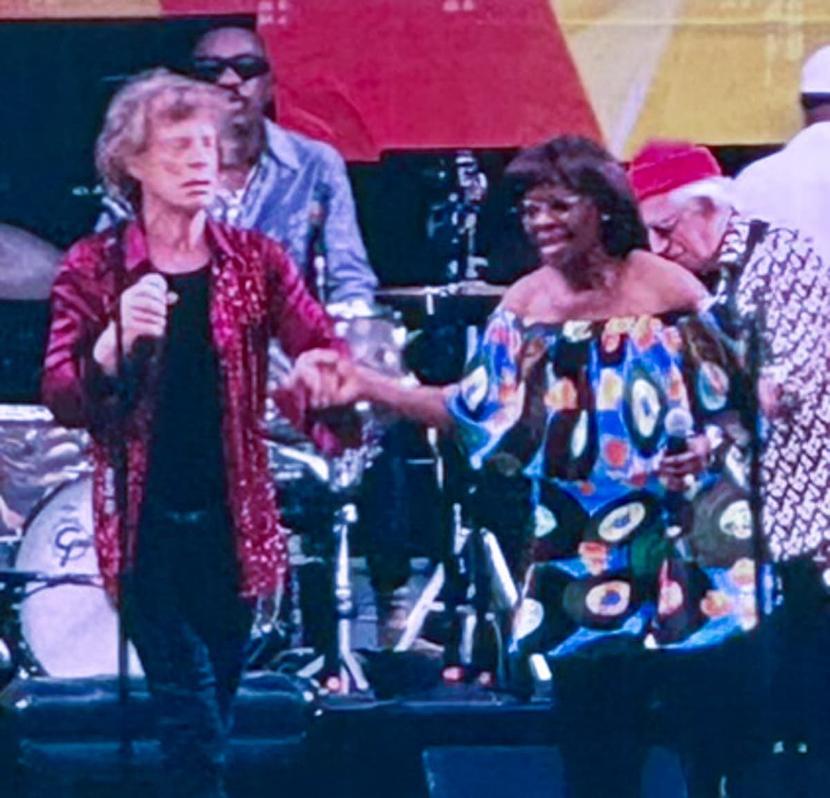 Irma Thomas and Mick Jagger at the Jazz Fest 2024.