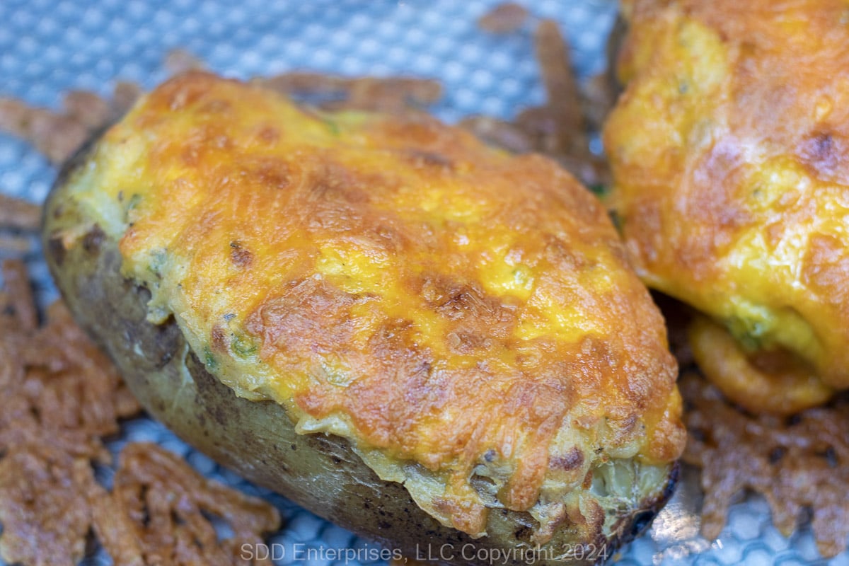 Baked stuffed twice baked potatoes.