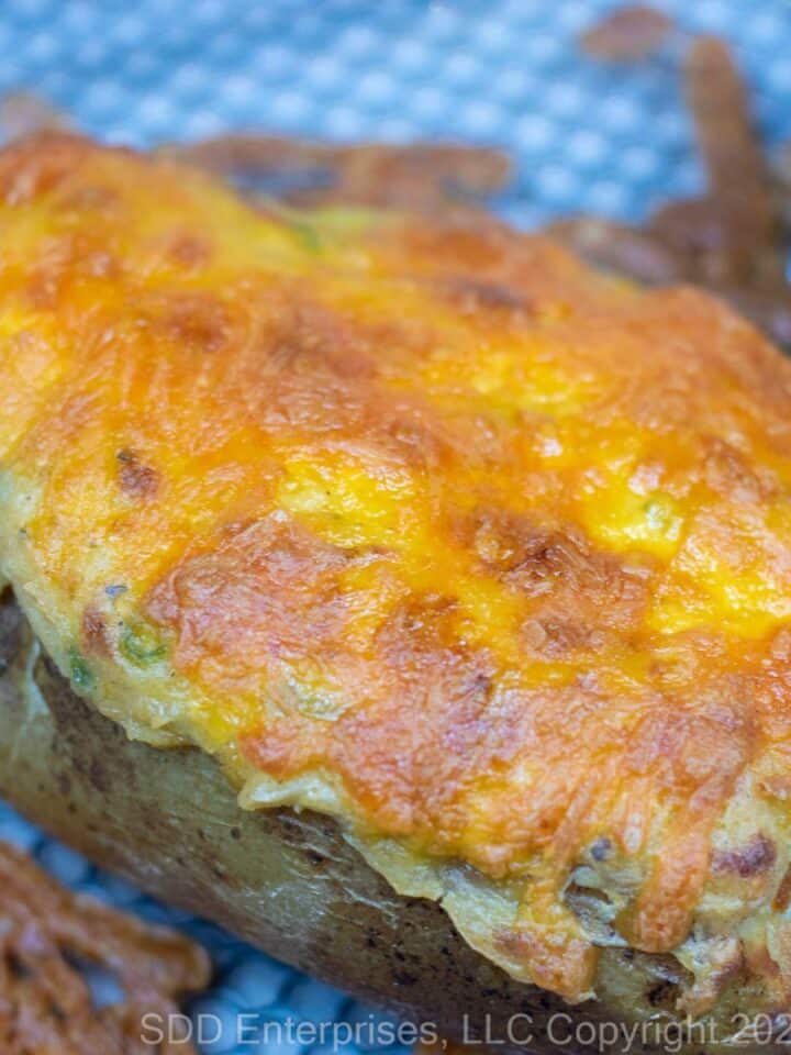 Cajun Twice Baked Potato on a serving platter