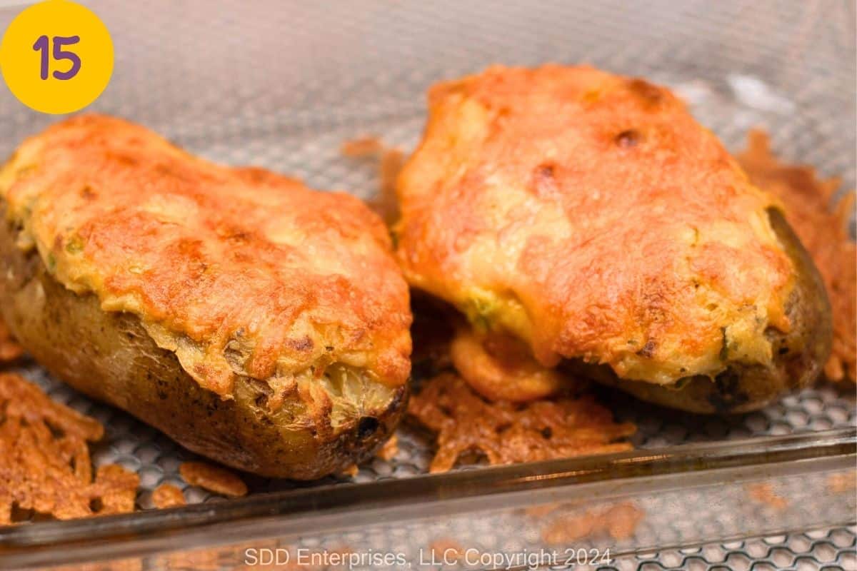 Cajun twice baked potatoes right out of the oven.
