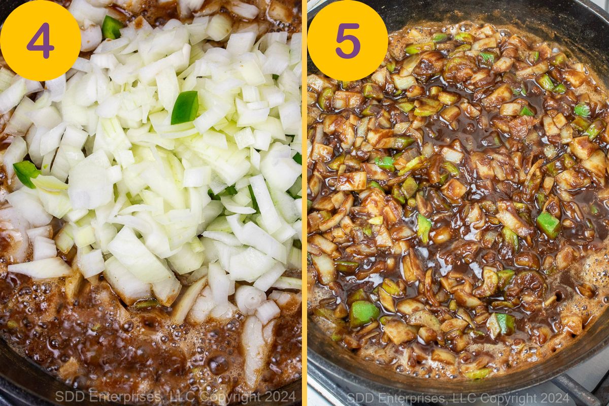 Initial steps for making Seafood Gumbo.