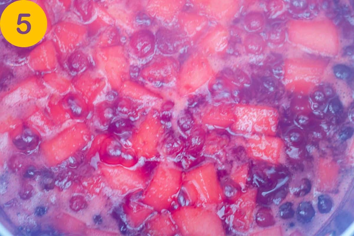 Steps for making cranberry relish or cranberry sauce.