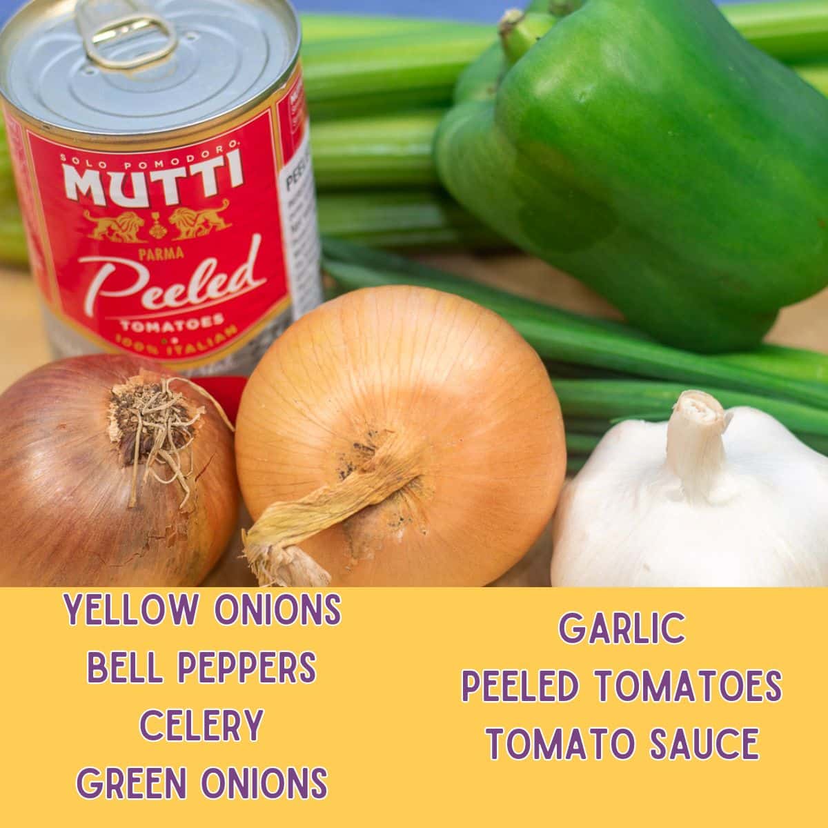 Ingredients for Creole Jambalaya.