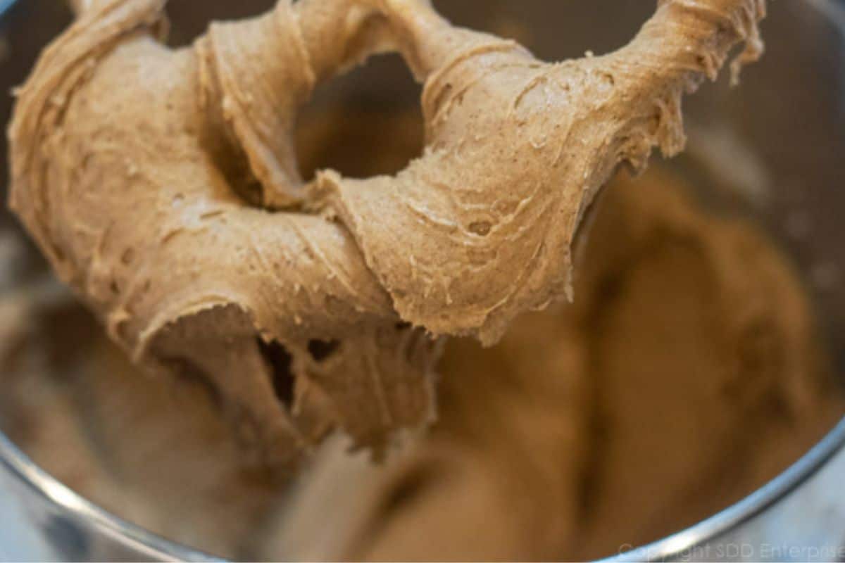 Batter for fruitcake cookies, called Lizzies.