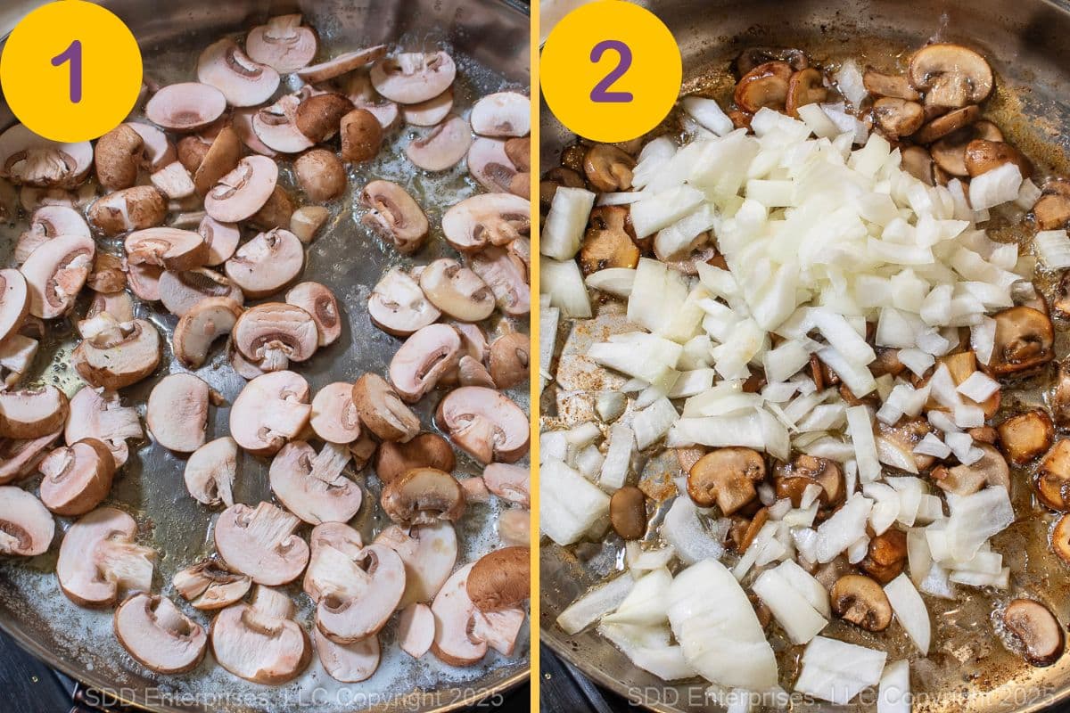 Initial steps for making Pecan Rice.