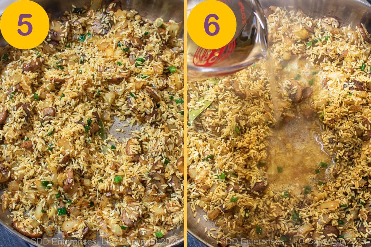 Steps to make Pecan Rice.
