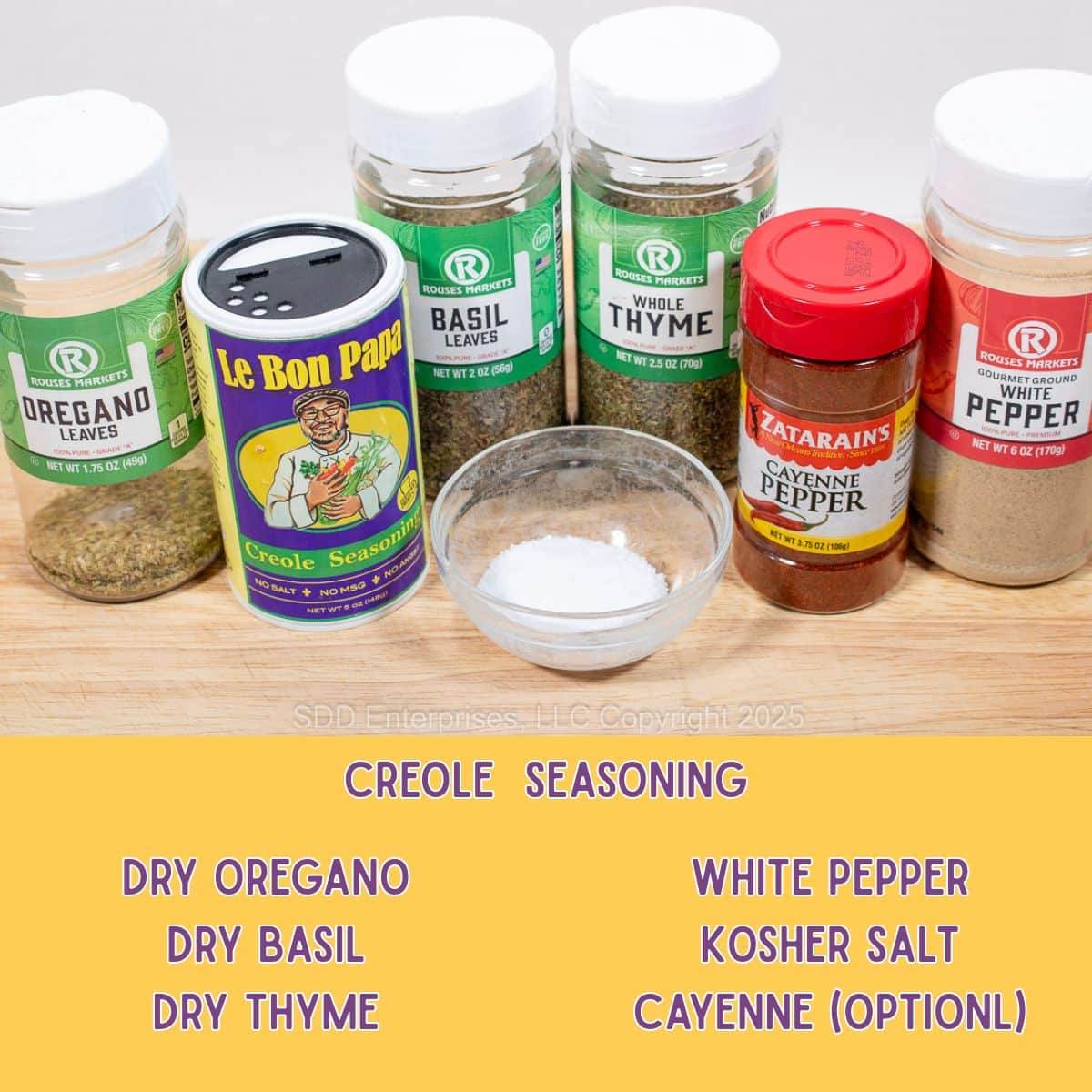 Ingredients for seasoning pork tenderloin.