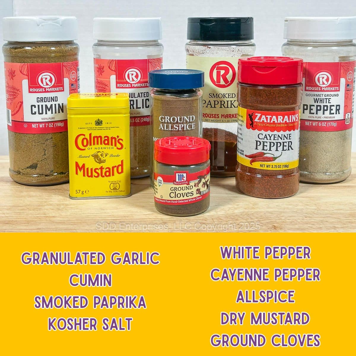 Spices for Peach BBQ Sauce.