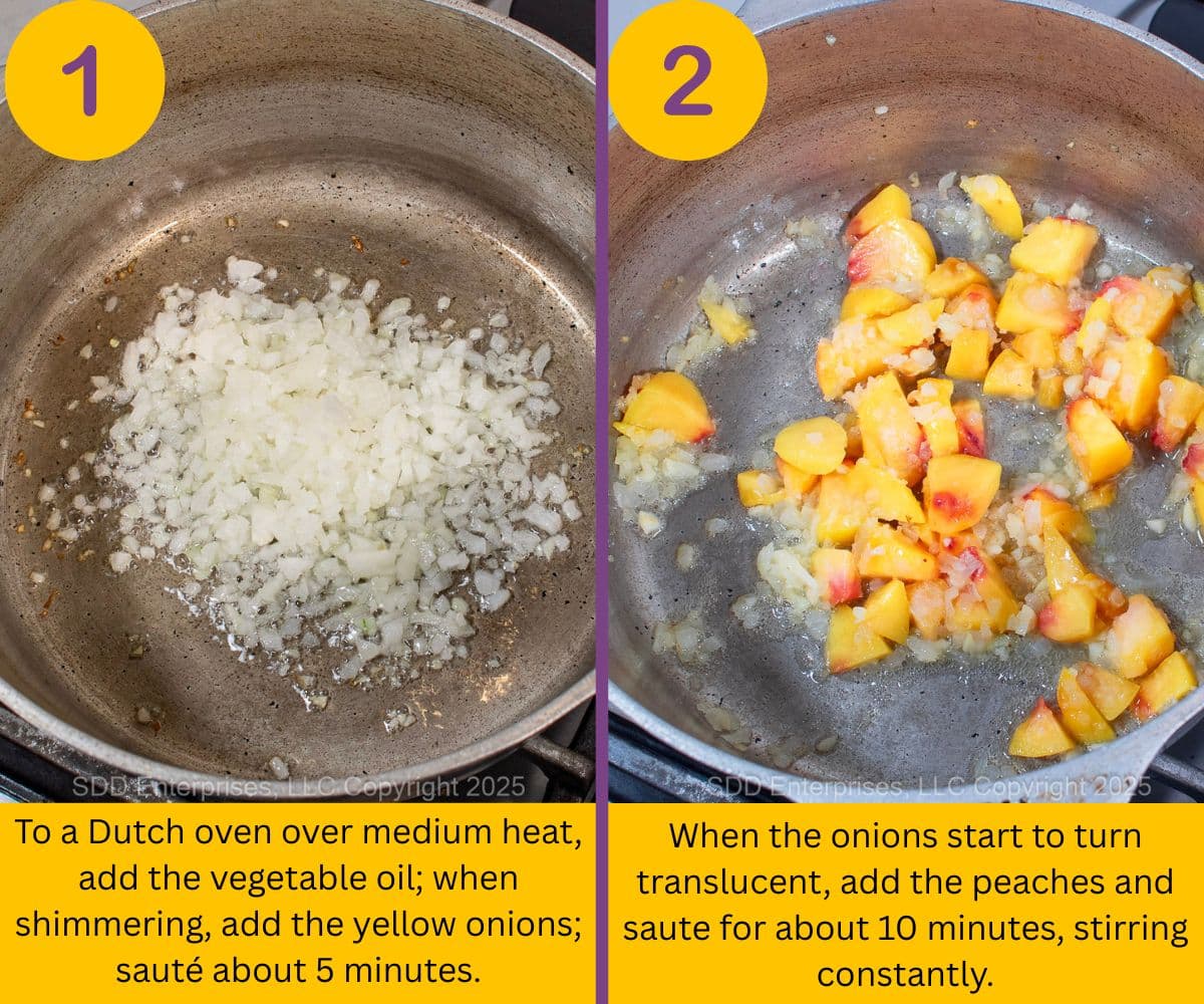 Steps to prepare Peach BBQ Sauce.