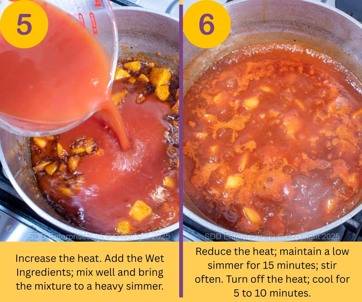 Steps to prepare Peach BBQ Sauce.