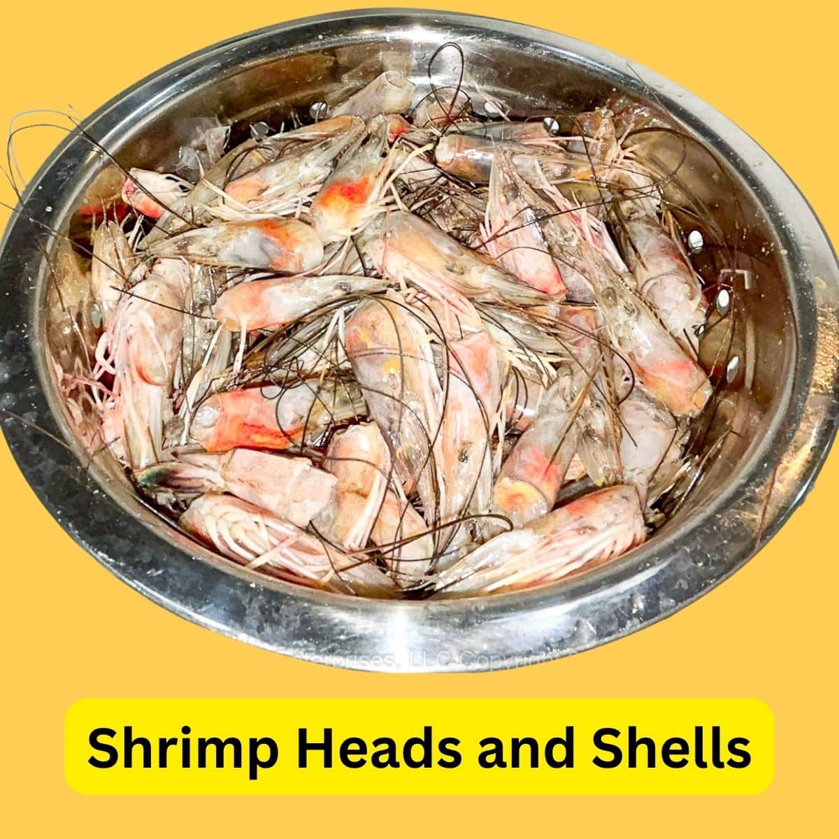 Shrimp shells for shrimp stock.