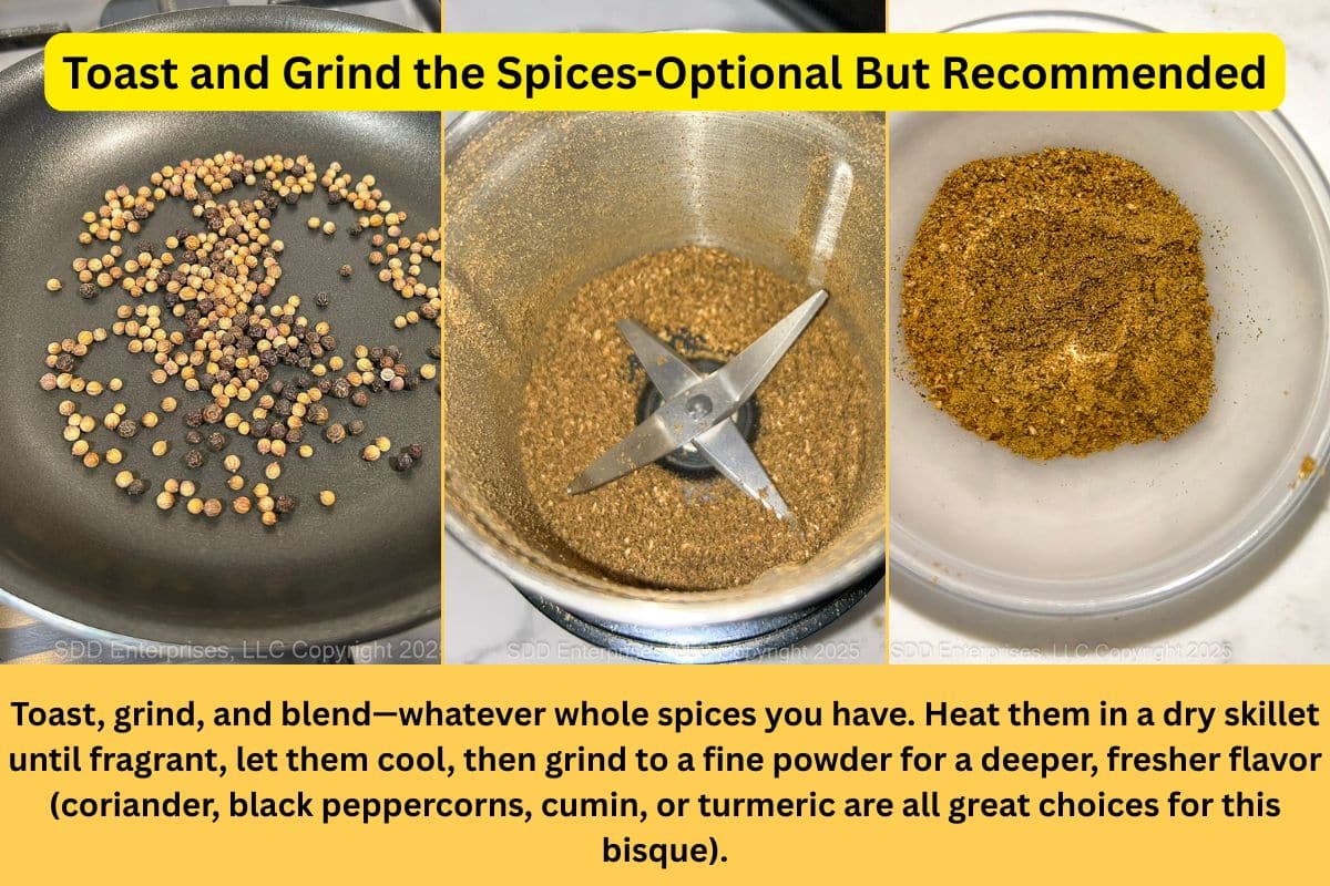 Spice grinding process.